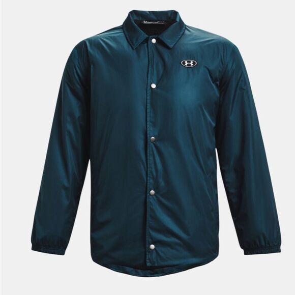 NWT Men’s Under Armour Athletics Teal Loose Fit Jacket Size Large Casual Sporty - Picture 4 of 8